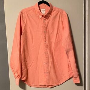GAP Men's Peach/ Coral  Button-Down Shirt
